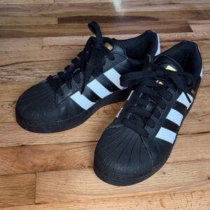 Adidas Black Superstar Sneakers
